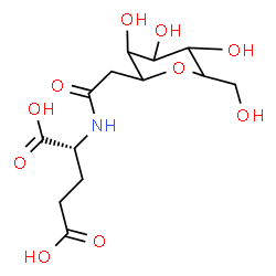 ChemSpider 2D Image | (2R)-2-({[3,4,5-Trihydroxy-6-(hydroxymethyl)tetrahydro-2H-pyran-2-yl]acetyl}amino)pentanedioic acid | C13H21NO10