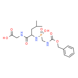 ChemSpider 2D Image | N-[({[(Benzyloxy)carbonyl]amino}methyl)(hydroxy)phosphoryl]leucylglycine | C17H26N3O7P