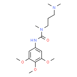 ChemSpider 2D Image | 1-[3-(Dimethylamino)propyl]-1-methyl-3-(3,4,5-trimethoxyphenyl)urea | C16H27N3O4