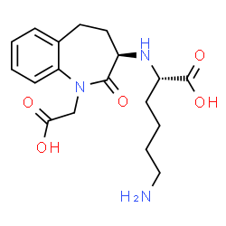 ChemSpider 2D Image | N~2~-[(3R)-1-(Carboxymethyl)-2-oxo-2,3,4,5-tetrahydro-1H-1-benzazepin-3-yl]-L-lysine | C18H25N3O5
