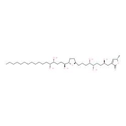 ChemSpider 2D Image | (5S)-5-Methyl-3-[(2R,5S,6S)-2,5,6-trihydroxy-9-{(2R,5S)-5-[(1S,4R,5R)-1,4,5-trihydroxyheptadecyl]tetrahydro-2-furanyl}nonyl]-2(5H)-furanone | C35H64O9