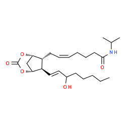 ChemSpider 2D Image | (5Z)-7-{(1R,5S,6R,7R)-7-[(1E)-3-Hydroxy-1-octen-1-yl]-3-oxo-2,4-dioxabicyclo[3.2.1]oct-6-yl}-N-isopropyl-5-heptenamide | C24H39NO5