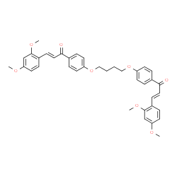 ChemSpider 2D Image | (2E,2'E)-1,1'-[1,4-Butanediylbis(oxy-4,1-phenylene)]bis[3-(2,4-dimethoxyphenyl)-2-propen-1-one] | C38H38O8