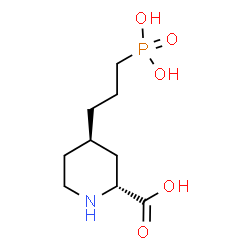 ChemSpider 2D Image | (2R,4R)-4-(3-Phosphonopropyl)-2-piperidinecarboxylic acid | C9H18NO5P