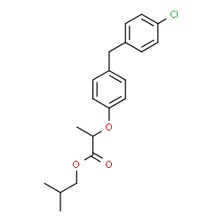 ChemSpider 2D Image | Isobutyl 2-[4-(4-chlorobenzyl)phenoxy]propanoate | C20H23ClO3