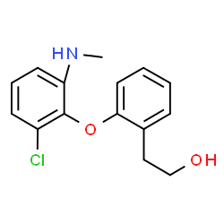 ChemSpider 2D Image | 2-{2-[2-Chloro-6-(methylamino)phenoxy]phenyl}ethanol | C15H16ClNO2