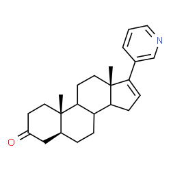 ChemSpider 2D Image | (5alpha,8xi,9xi,14xi)-17-(3-Pyridinyl)androst-16-en-3-one | C24H31NO