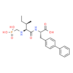ChemSpider 2D Image | (2S)-3-(4-Biphenylyl)-2-({(2S,3R)-3-methyl-2-[(phosphonomethyl)amino]pentanoyl}amino)propanoic acid | C22H29N2O6P
