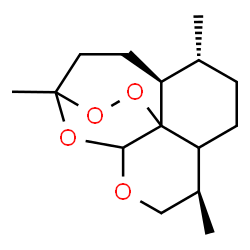 ChemSpider 2D Image | (5aS,6R,9R)-3,6,9-trimethyldecahydro-3,12-epoxy[1,2]dioxepino[4,3-i]isochromene | C15H24O4