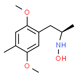 ChemSpider 2D Image | (2R)-1-(2,5-Dimethoxy-4-methylphenyl)-N-hydroxy-2-propanamine | C12H19NO3