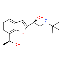 ChemSpider 2D Image | (1S)-2-(tert-butylamino)-1-{7-[(1S)-1-hydroxyethyl]-1-benzofuran-2-yl}ethanol | C16H23NO3
