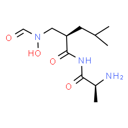 ChemSpider 2D Image | (2R)-N-(L-Alanyl)-2-{[formyl(hydroxy)amino]methyl}-4-methylpentanamide | C11H21N3O4