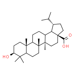 ChemSpider 2D Image | (3beta,5xi,9xi,13xi,18xi)-3-Hydroxylupan-28-oic acid | C30H50O3