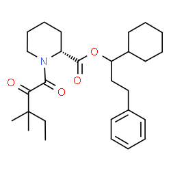 ChemSpider 2D Image | 1-Cyclohexyl-3-phenylpropyl (2R)-1-(3,3-dimethyl-2-oxopentanoyl)-2-piperidinecarboxylate | C28H41NO4
