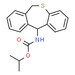 ChemSpider 2D Image | Isopropyl 6,11-dihydrodibenzo[b,e]thiepin-11-ylcarbamate | C18H19NO2S