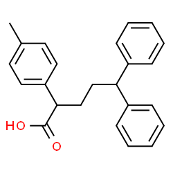 ChemSpider 2D Image | 2-(4-Methylphenyl)-5,5-diphenylpentanoic acid | C24H24O2