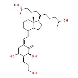 ChemSpider 2D Image | (1R,2S,3S,5Z)-5-{(2E)-2-[(1R,7aR)-1-(2,10-Dihydroxy-2,10-dimethyl-6-undecanyl)-7a-methyloctahydro-4H-inden-4-ylidene]ethylidene}-2-(3-hydroxypropyl)-4-methylene-1,3-cyclohexanediol (non-preferred name
) | C35H60O5