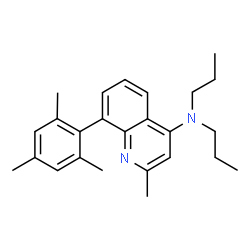 ChemSpider 2D Image | 8-Mesityl-2-methyl-N,N-dipropyl-4-quinolinamine | C25H32N2
