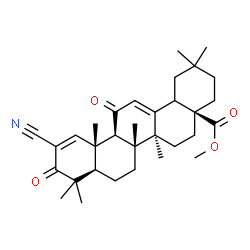 ChemSpider 2D Image | Methyl (18xi)-2-cyano-3,11-dioxooleana-1,12-dien-28-oate | C32H43NO4