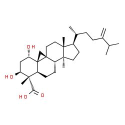 ChemSpider 2D Image | (1alpha,3beta,9beta)-1,3-Dihydroxy-24-methylene-9,19-cyclolanostan-28-oic acid | C31H50O4