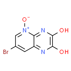 ChemSpider 2D Image | 7-bromopyrido[2,3-b]pyrazine-2,3-diol 5-oxide | C7H4BrN3O3