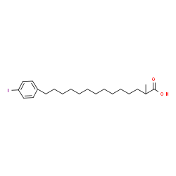 ChemSpider 2D Image | 14-(4-Iodophenyl)-2-methyltetradecanoic acid | C21H33IO2