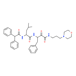 ChemSpider 2D Image | N~2~-(Diphenylacetyl)-N-(4-{[3-(4-morpholinyl)propyl]amino}-3,4-dioxo-1-phenyl-2-butanyl)leucinamide | C37H46N4O5