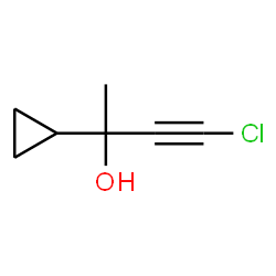 ChemSpider 2D Image | 4-Chloro-2-cyclopropyl-3-butyn-2-ol | C7H9ClO