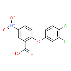 ChemSpider 2D Image | 2-(3,4-Dichlorophenoxy)-5-nitrobenzoic acid | C13H7Cl2NO5