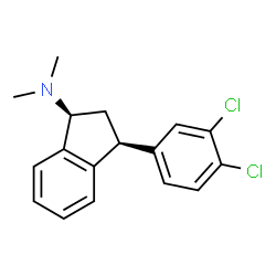 ChemSpider 2D Image | (1S,3S)-3-(3,4-Dichlorophenyl)-N,N-dimethyl-1-indanamine | C17H17Cl2N