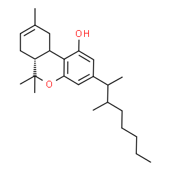 ChemSpider 2D Image | (6aR)-6,6,9-Trimethyl-3-(3-methyl-2-octanyl)-6a,7,10,10a-tetrahydro-6H-benzo[c]chromen-1-ol | C25H38O2