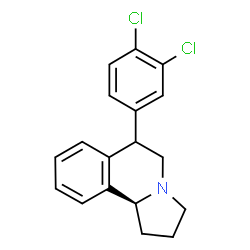 ChemSpider 2D Image | (10bS)-6-(3,4-Dichlorophenyl)-1,2,3,5,6,10b-hexahydropyrrolo[2,1-a]isoquinoline | C18H17Cl2N