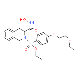 ChemSpider 2D Image | Ethyl [4-(2-ethoxyethoxy)phenyl][3-(hydroxycarbamoyl)-3,4-dihydro-2(1H)-isoquinolinyl]phosphinate | C22H29N2O6P