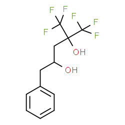 ChemSpider 2D Image | 1,1,1-Trifluoro-5-phenyl-2-(trifluoromethyl)-2,4-pentanediol | C12H12F6O2