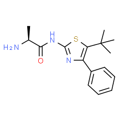 ChemSpider 2D Image | N-(5-tert-butyl-4-phenyl-1,3-thiazol-2-yl)-L-alaninamide | C16H21N3OS