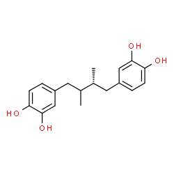 ChemSpider 2D Image | 4-[(2R)-4-(3,4-Dihydroxyphenyl)-2,3-dimethylbutyl]-1,2-benzenediol | C18H22O4