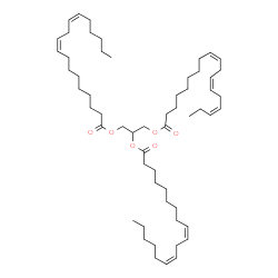 ChemSpider 2D Image | 2,3-Bis[(9Z,12Z)-9,12-octadecadienoyloxy]propyl (9Z,12Z,15Z)-9,12,15-octadecatrienoate | C57H96O6