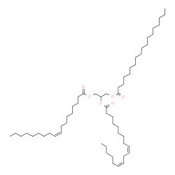 ChemSpider 2D Image | 1-[(9Z)-9-Octadecenoyloxy]-3-(stearoyloxy)-2-propanyl (9Z,12Z)-9,12-octadecadienoate | C57H104O6