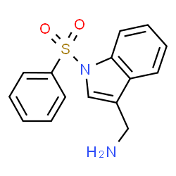 ChemSpider 2D Image | 1-(Phenylsulfonyl)-1H-indole-3-methanamine | C15H14N2O2S