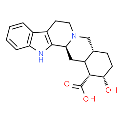 ChemSpider 2D Image | (15xi,16alpha,17alpha)-17-Hydroxyyohimban-16-carboxylic acid | C20H24N2O3