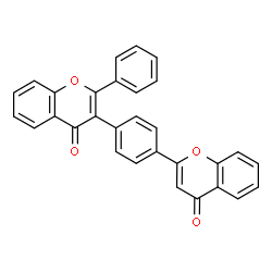 ChemSpider 2D Image | 3-[4-(4-Oxo-4H-chromen-2-yl)phenyl]-2-phenyl-4H-chromen-4-one | C30H18O4