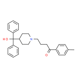 ChemSpider 2D Image | 4-{4-[Hydroxy(diphenyl)methyl]-1-piperidinyl}-1-(4-methylphenyl)-1-butanone | C29H33NO2