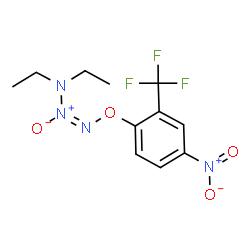 ChemSpider 2D Image | N-Ethyl-N-{(E)-[4-nitro-2-(trifluoromethyl)phenoxy]-NNO-azoxy}ethanamine | C11H13F3N4O4