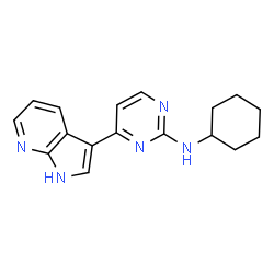 ChemSpider 2D Image | N-Cyclohexyl-4-(1H-pyrrolo[2,3-b]pyridin-3-yl)-2-pyrimidinamine | C17H19N5
