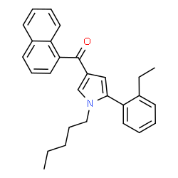 ChemSpider 2D Image | [5-(2-Ethylphenyl)-1-pentyl-1H-pyrrol-3-yl](1-naphthyl)methanone | C28H29NO