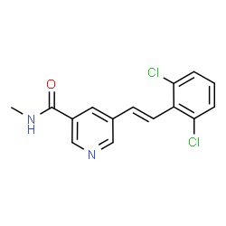 ChemSpider 2D Image | 5-[(E)-2-(2,6-Dichlorophenyl)vinyl]-N-methylnicotinamide | C15H12Cl2N2O
