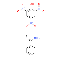 ChemSpider 2D Image | 4-Methylbenzenecarboximidamide - 2,4,6-trinitrophenol (1:1) | C14H13N5O7