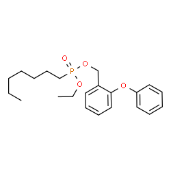 ChemSpider 2D Image | Ethyl 2-phenoxybenzyl heptylphosphonate | C22H31O4P