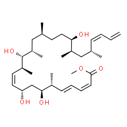 ChemSpider 2D Image | Methyl (2Z,4E,6R,7S,9S,10Z,12S,13R,14S,16S,19R,20R,22R,23Z)-7,9,13,19-tetrahydroxy-6,12,14,16,20,22-hexamethyl-2,4,10,23,25-hexacosapentaenoate | C33H56O6