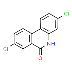 ChemSpider 2D Image | 3,8-Dichloro-6(5H)-phenanthridinone | C13H7Cl2NO
